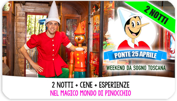Ponte 25 aprile in Toscana  con bambini al Parco di Pinocchio offerte e promozioni famiglia