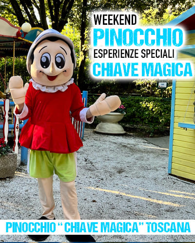 Mascotte Pinocchio al Parco di Pinocchio