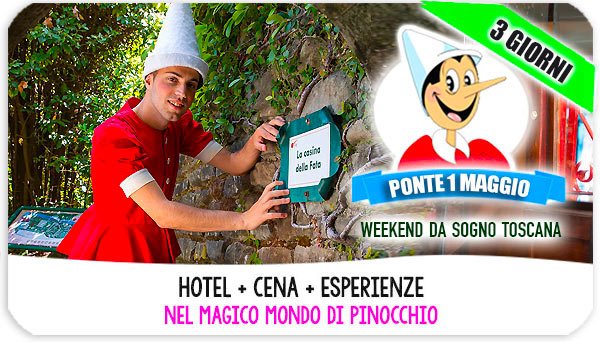 Ponte 1 maggio in Toscana  con bambini al Parco di Pinocchio offerte e promozioni famiglia