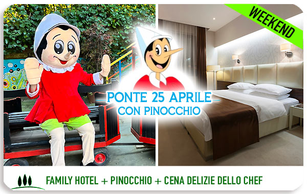 Ponte 25 aprile in Toscana  con bambini al Parco di Pinocchio offerte e promozioni famiglia